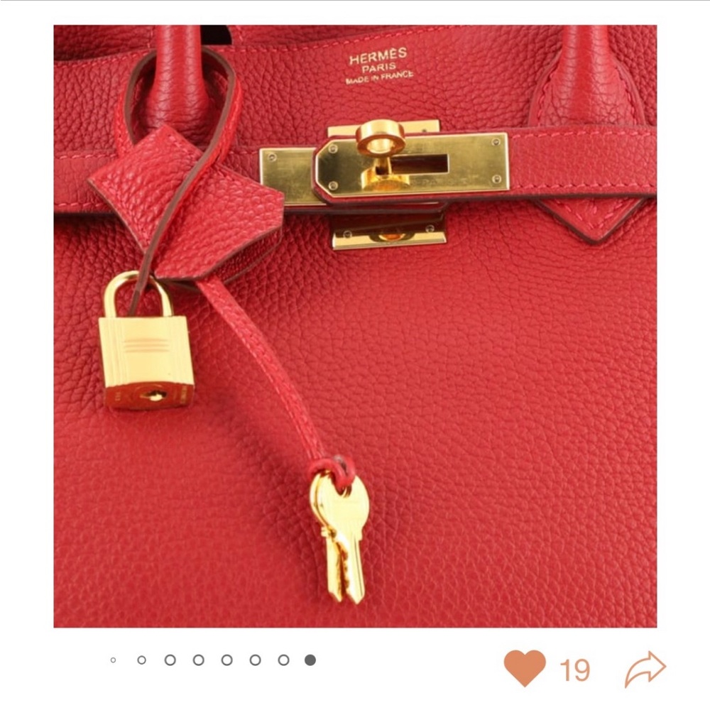 Birkin 30 Togo, 2017, Rouge Vif, Gold Hardware - Picture 8 of 17